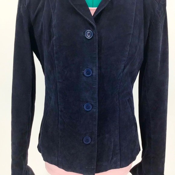 Originaux par Pablo Vintage Navy Suede Blazer, M - Picture 8 of 16